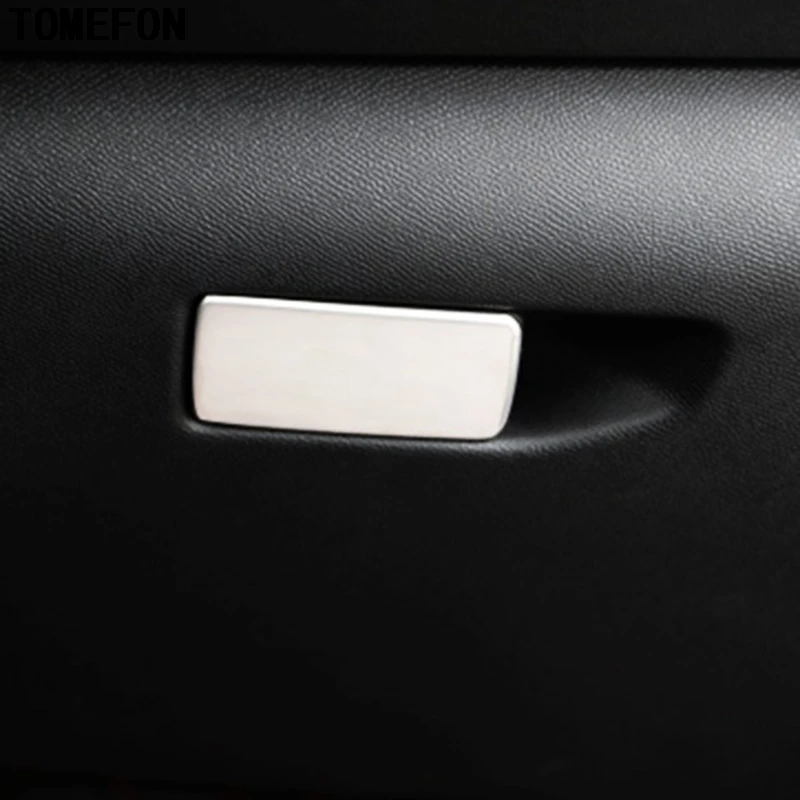 2017 Stainless Steel For Peugeot 308 Glove Box Handle Frame Cover Trim Stickers Car Styling 1piece
