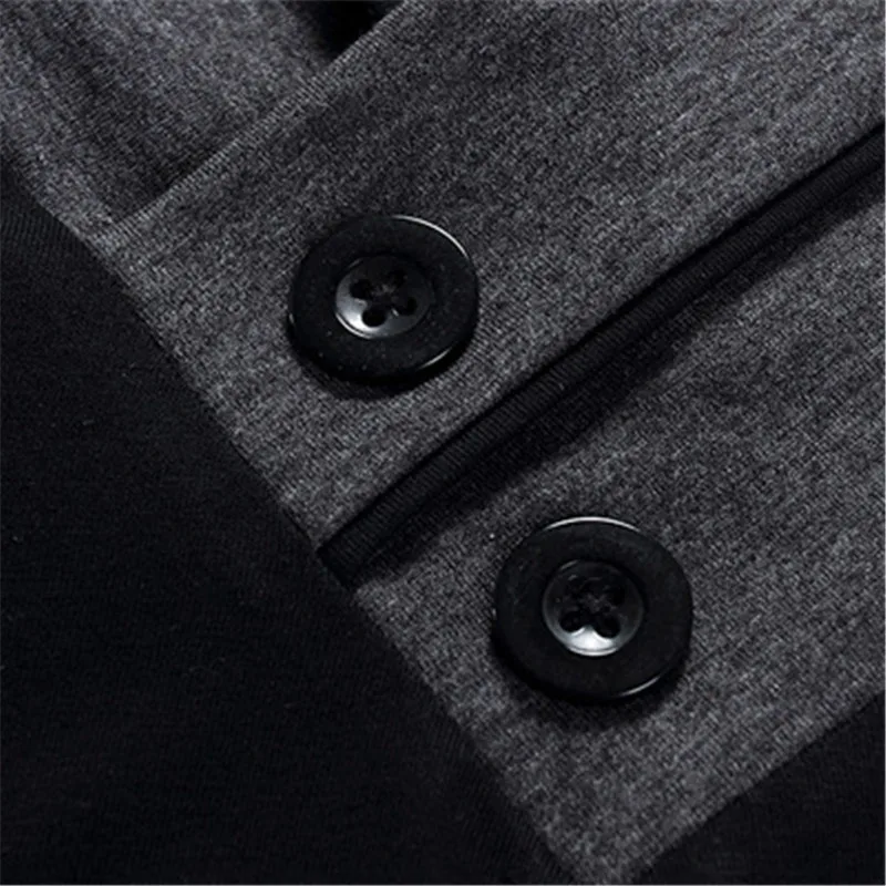 Men\'s T Shirts Fashion 2024 New Spring Long Sleeve T Shirts Men Black Button Stand Collar Fitness Slim Fit Tshirt Plus Size 5XL