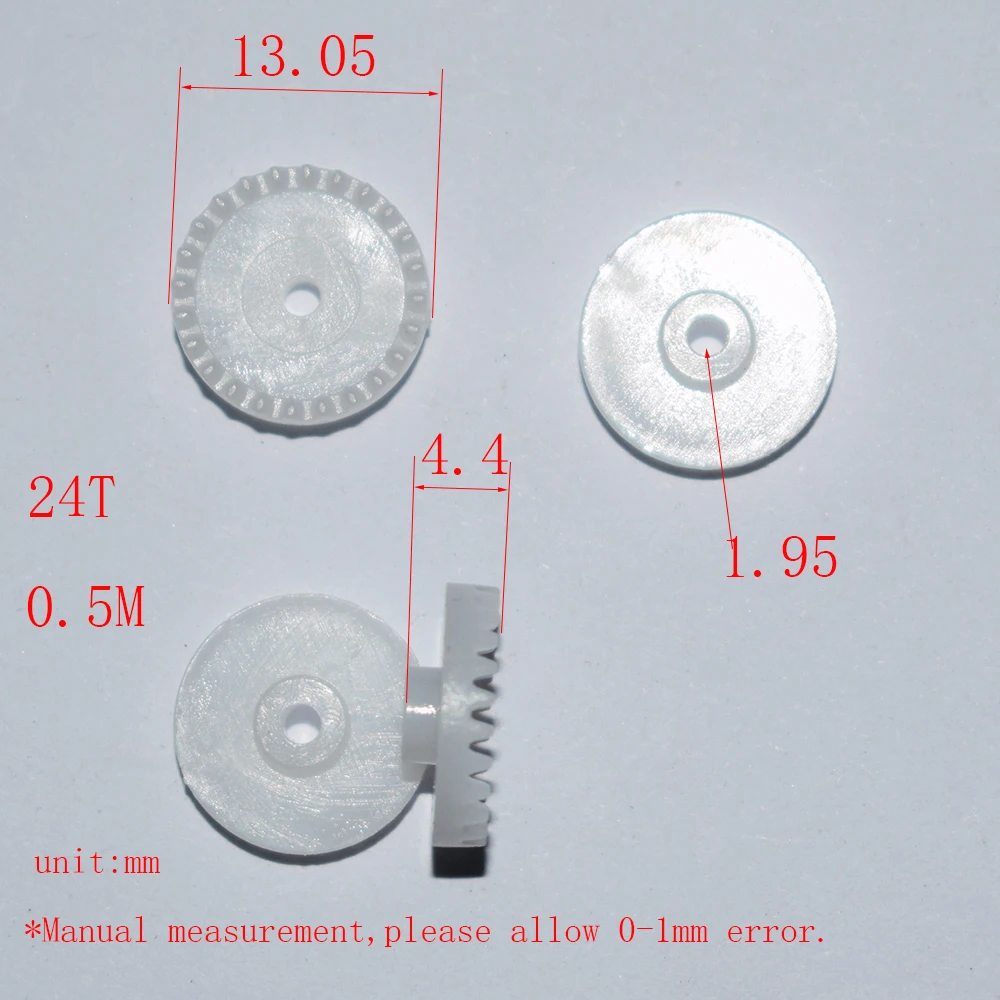 

10/100pcs 24T 2mm hole crown gear dron rc car plane robot kids toys for boys diy baby accessories montessori juguetes GPC242A