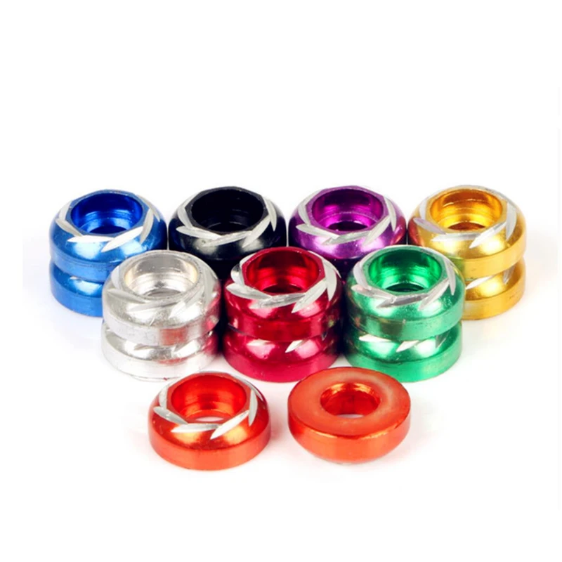 10pcs M6 Colorful Aluminum washer Gasket washers for motorcycle modification and decoration license plate Decorative gasket