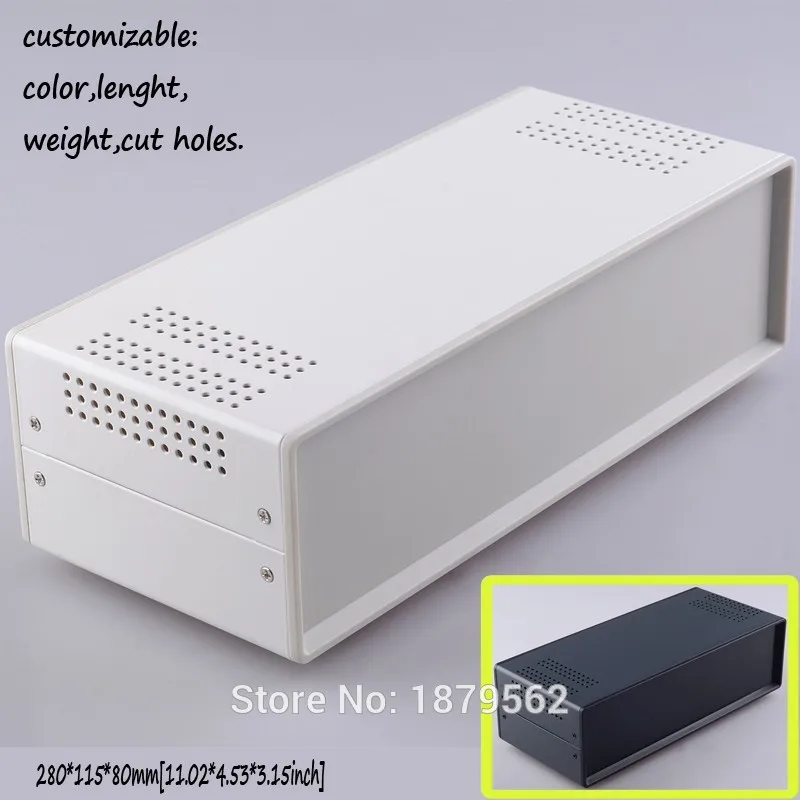 [2 color] 280*115*80mm electronic iron junction box PLC case for electrical project housing DIY control outlet box [40009(W115)]