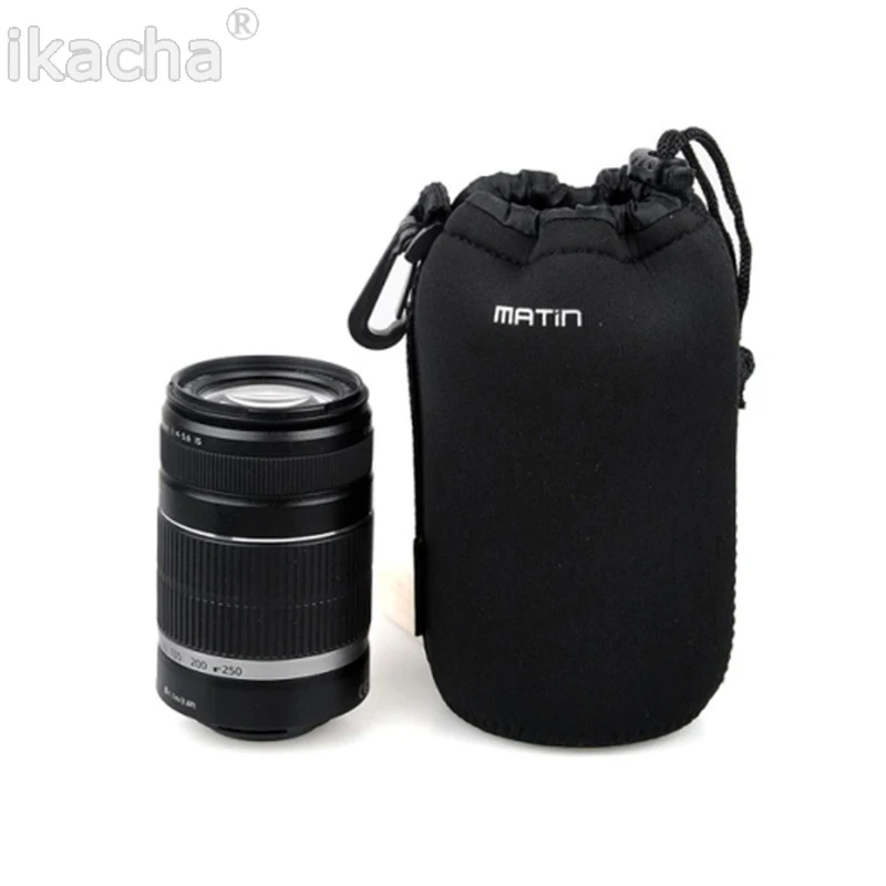 New S M L XL Matin Neoprene Soft Protector Camera Lens Pouch Bag Case For Canon Nikon Sony