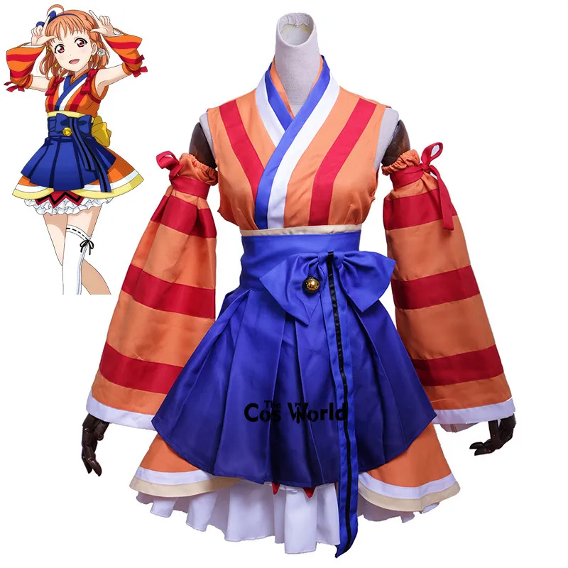 Love Live Sunshine Aqours ed Dreamer Takami Chika Dress Kimono Yukata Outfit Anime Customize Cosplay Costumes