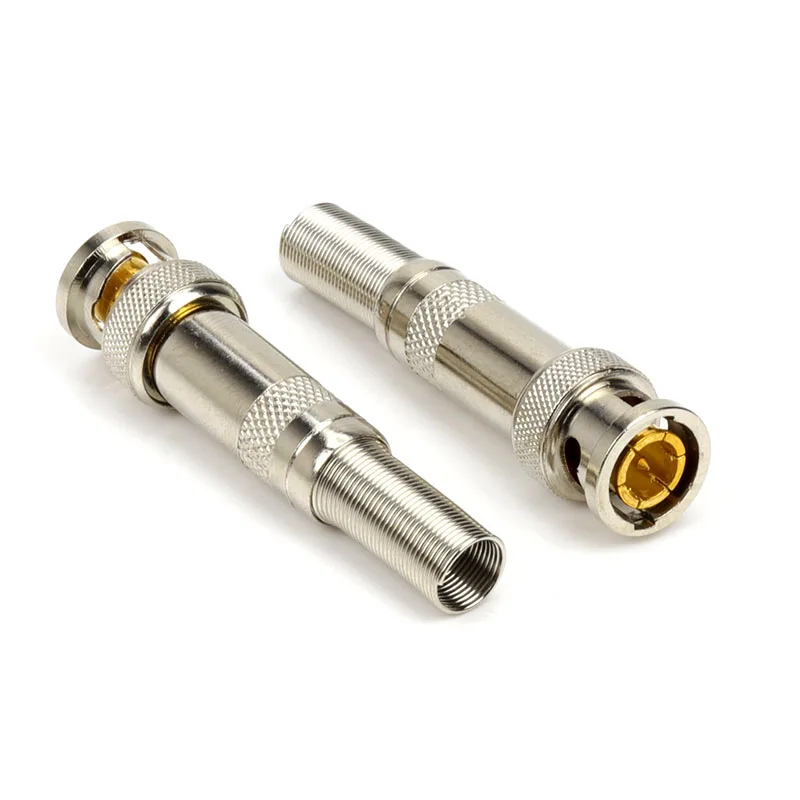 Pure Copper BNC Free Welding Connector BNC75-5 Q9 Welding Video Cable Monitor Head BNC Male Connector Adapter Screwing Crimp