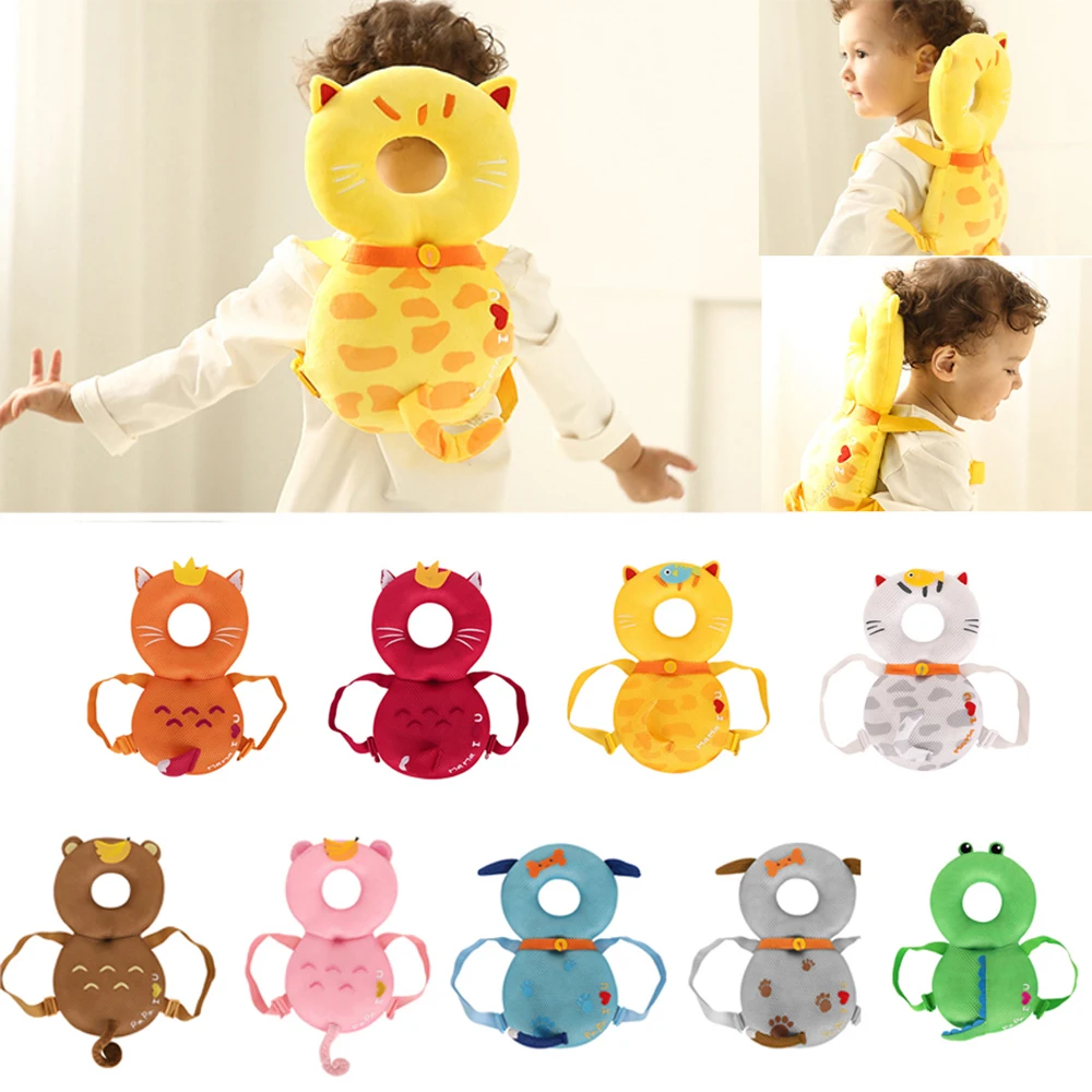 Baby Head Protection Anti-fall Walking Pillow Pad Todder Safety Harnesses Backpack Infrant Head Neck Care Drop Resistant Cushion