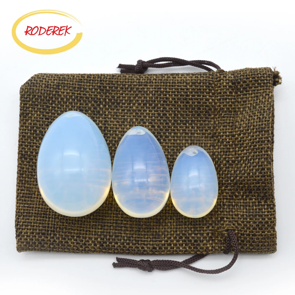 Drilled Yoni Eggs Set For Kegel Exercise Massage For Women Stone Vaginal Muscle Exercise Egg For Health