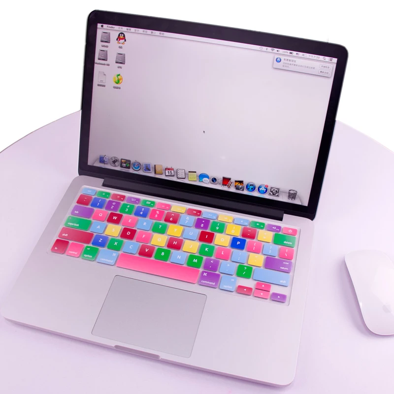 

XSKN US Version Ultra-thin Rainbow Silicone Keyboard Cover for MacBook Pro 13 15 17, factory supply free shipping