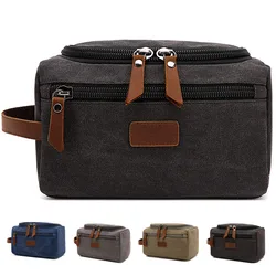 Canvas Toiletry Bag for Men Wash Shaving Dopp Kit Women Travel Make UP Cosmetic Pouch Bags Case Organizer