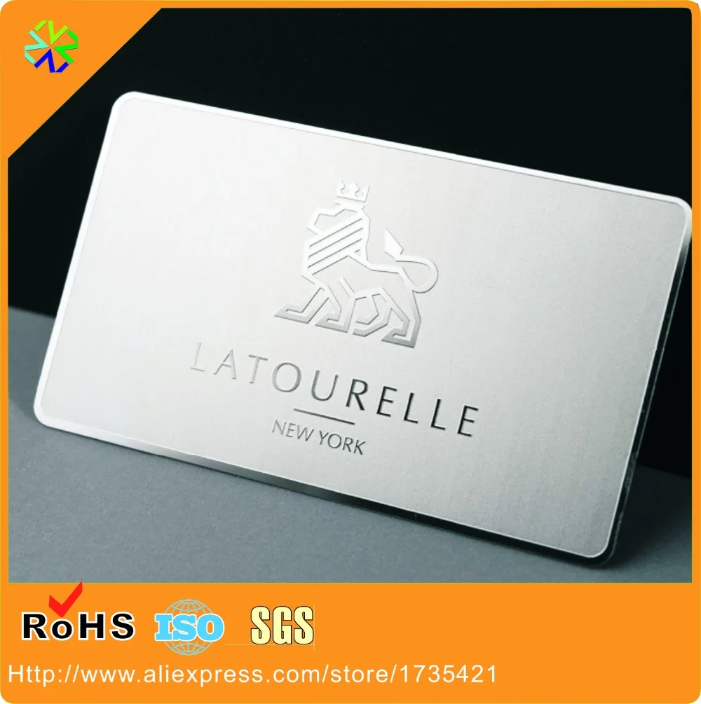 

personalized metal business card mirror matt finish plating custom gift card