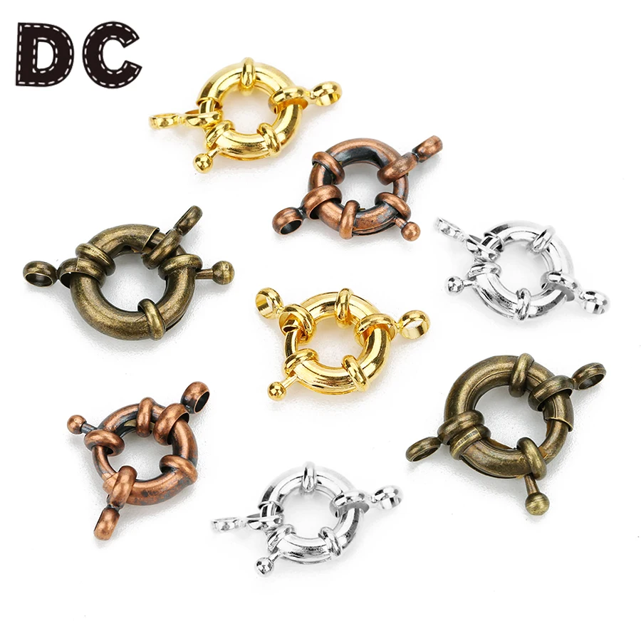

10PCS/lot Copper Round Claw Spring End Clasps for DIY Jewelry Clavicle Necklace Bracelet Sailor Clasps Connector Making Finding