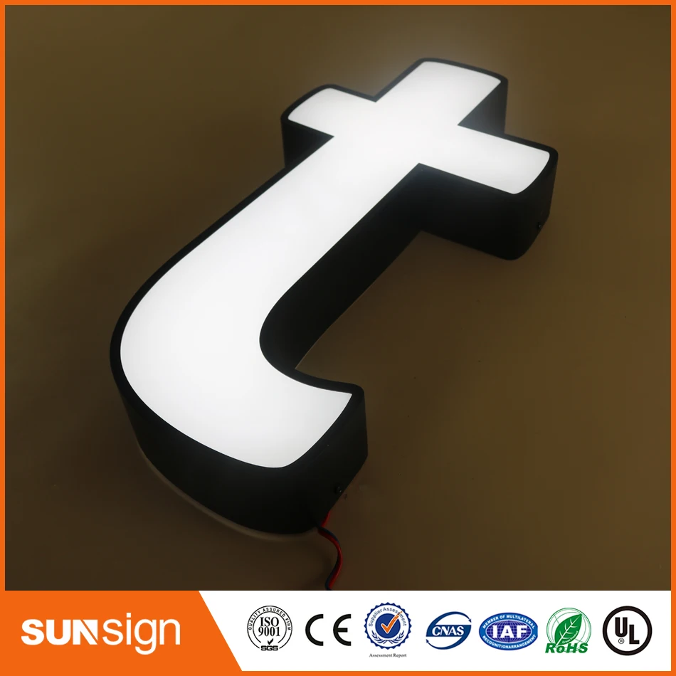 Shop Showroom Front Led Verlichte Brief Teken