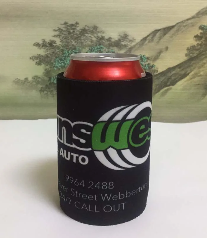 

200pcs/lot Custom Your Logo Neoprene Can Cooler For Picnic Australia Stubby Holders For Beer Food Cans Food Store Resturant