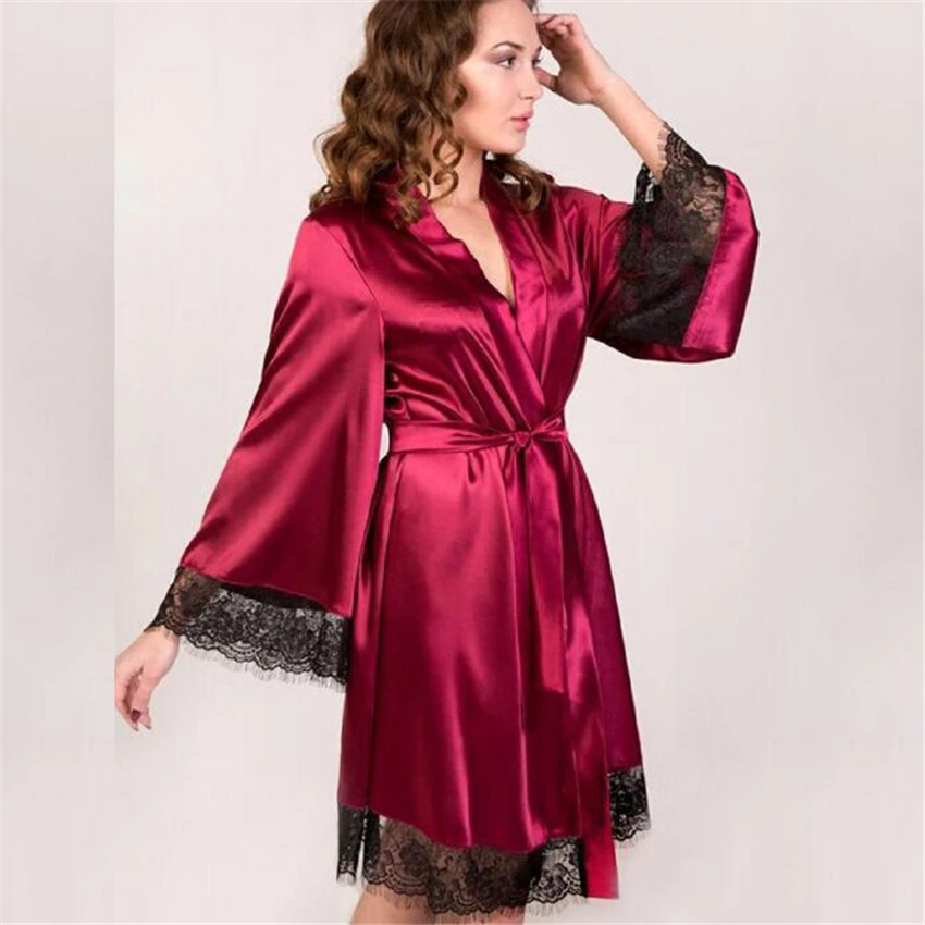 Japanese Style 2022 News Kimono Dress Women Lace Sexy Costume Plus Size Haori Night Gown Pajamas Party Homewear Beach Short Robe