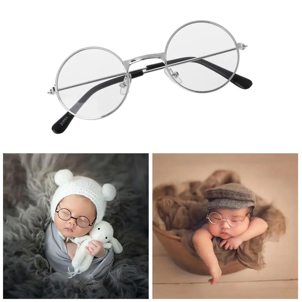 Newborn Infants Photography Props Flat Glasses Baby Studio Shooting Photo Prop Photo Accessories