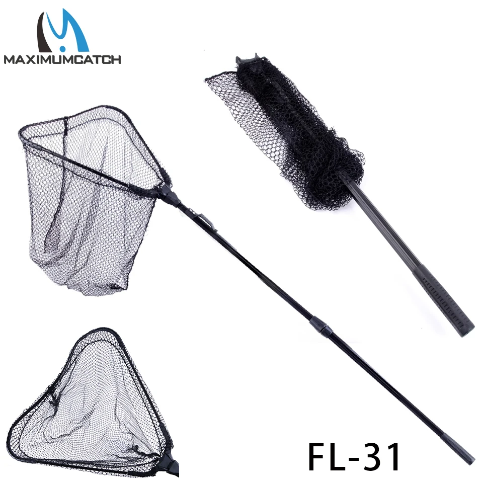 Maximumcatch Fishing Landing Net with Telescoping Aluminum/EVA Handle Fishing Net