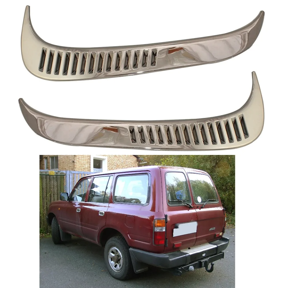 For Toyota Land Cruiser Autana 4500 FJ80 1992-2008 Side tuyere ABS Chrome plated car silver plating Modified tuyere Tim 2pcs