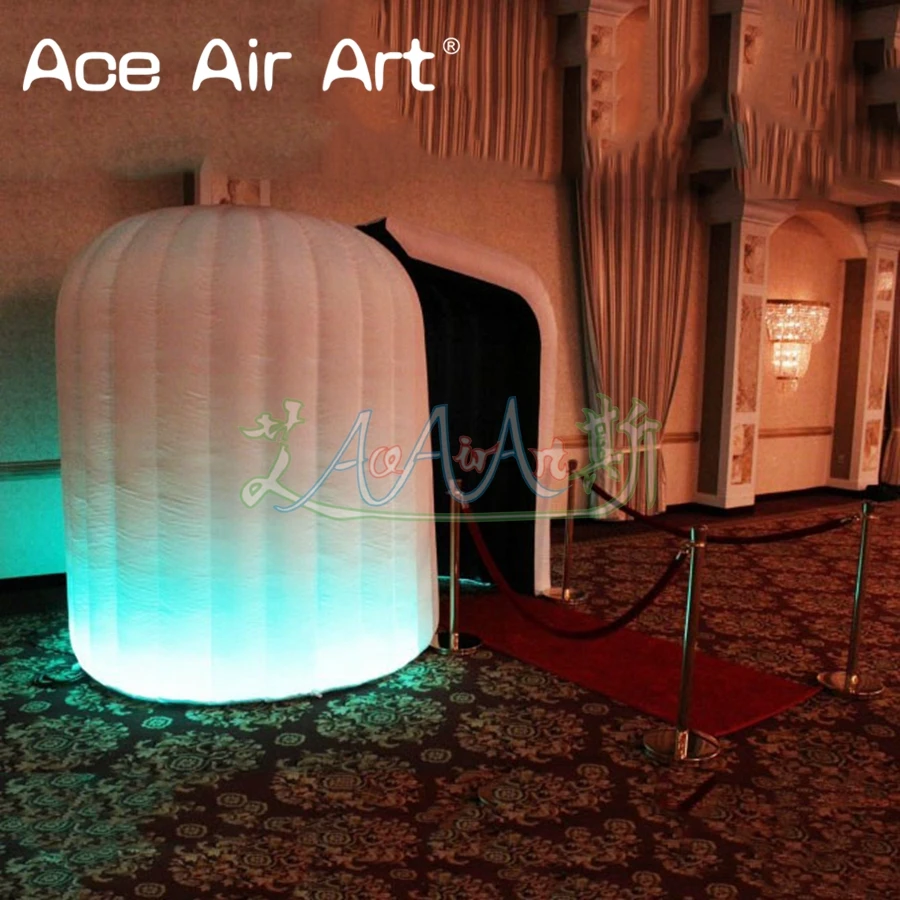 

Double deck black 'flying'photo booth interior inflatable igloo photo booth enclosure,dome shape themed booth for events