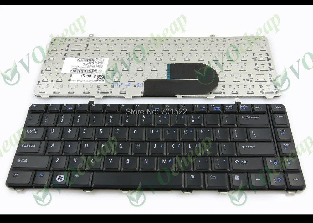Новая клавиатура для ноутбука Dell Vostro A840 A860 1088 1014 1015 PP37L, черная версия для США-NSK-DCK01