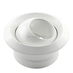 Válvula de salida de sistema de aire fresco, boquilla esférica de aleación de aluminio de 100mm, ventilación central de aire acondicionado, chorro remoto ajustable