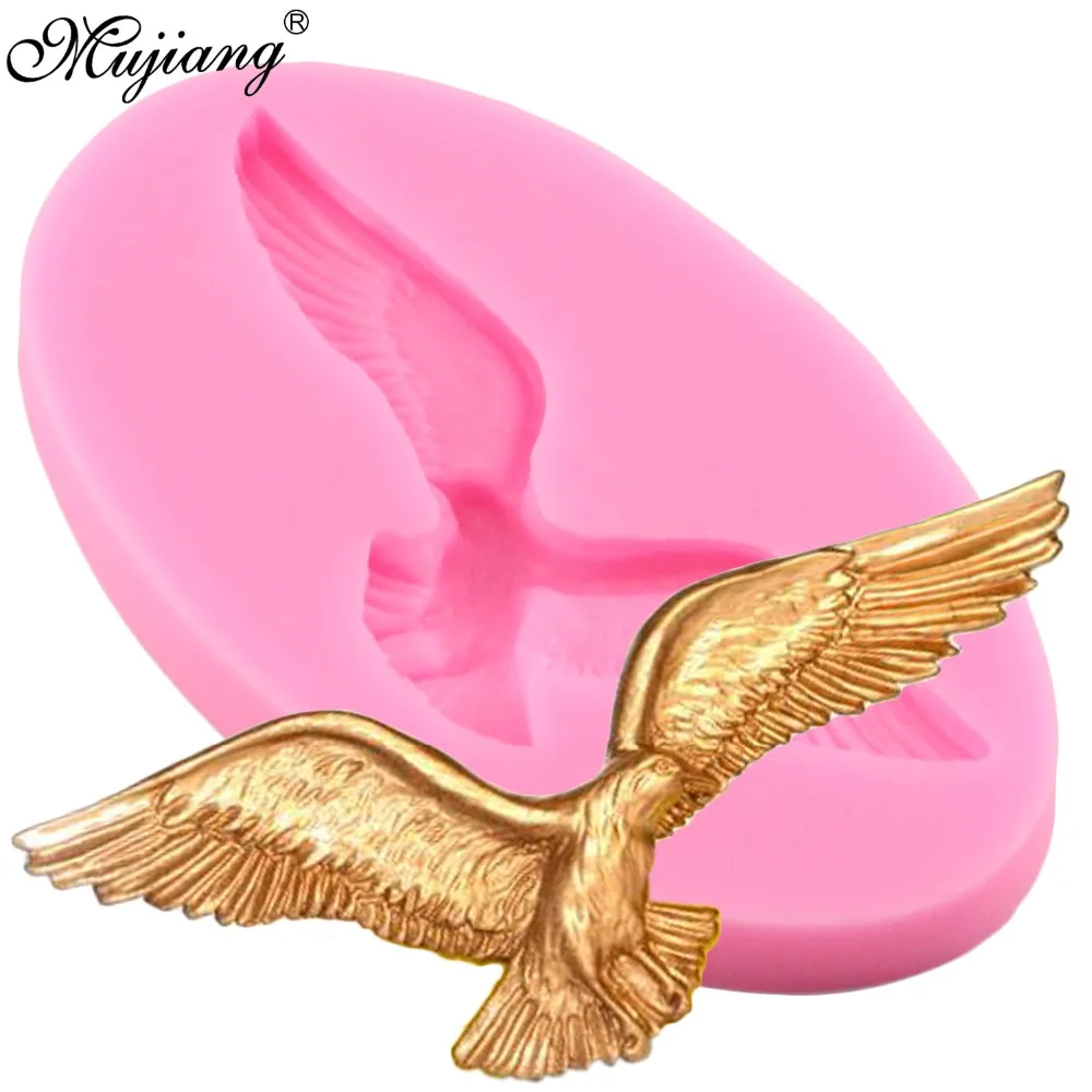 Mujiang 3D Craft Birds Silicone Mold Seagull Fondant Molds Cake Decorating Tools Candy Soap Resin Clay Chocolate Gumpaste Moulds