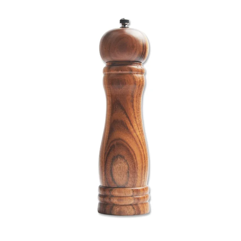 

Ручной шейкер, Дубовая шлифовальная машина, дробилка для перца, фрезерный станок для специй, деревянные кухонные инструменты, простая чистка, руководство, 8 дюймов