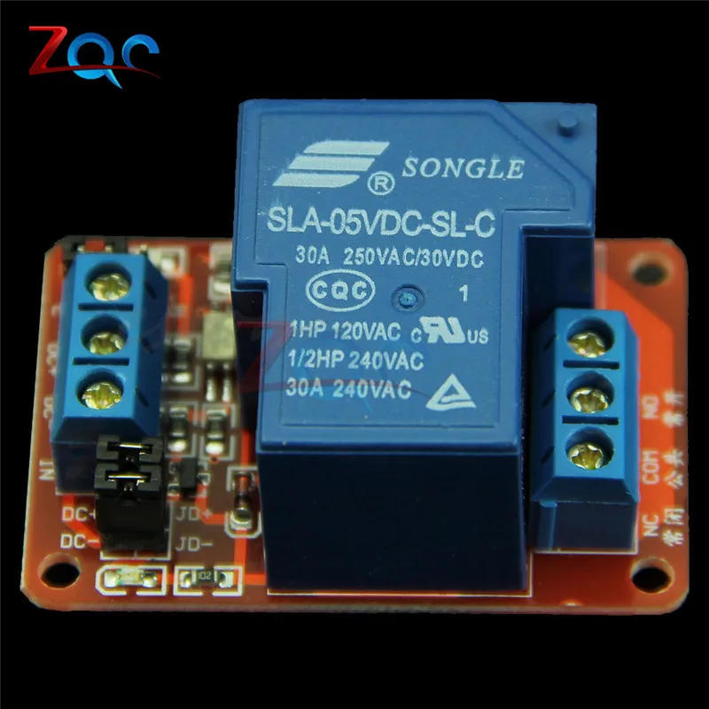 DC 5V 12V 24V 30A High Power 1-Channel Relay Module With Optocoupler H/L Level Triger for Arduino Mega AVR PIC DSP ARM