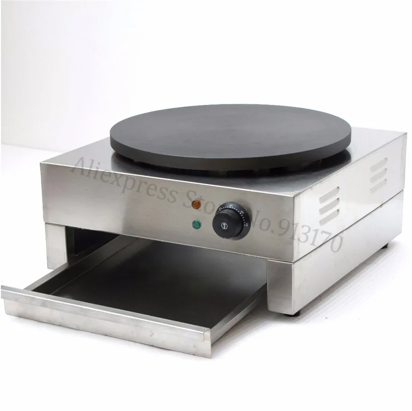 ステンレス鋼の電気パンケーキマシン,パン,レストラン,スナック,40cm