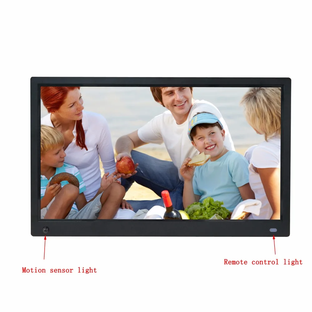 Новый дизайн 15,6 дюймов IPS датчик движения полный угол обзора x поддержка HD ВХОД видеоплеер для фото цифровая фоторамка