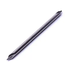 1Pcs HSS 100mm Lengthened Center Drill Bit 2mm Drill Tip Diameter Double ended Center Drills Countersink 60 degree Angle Bit