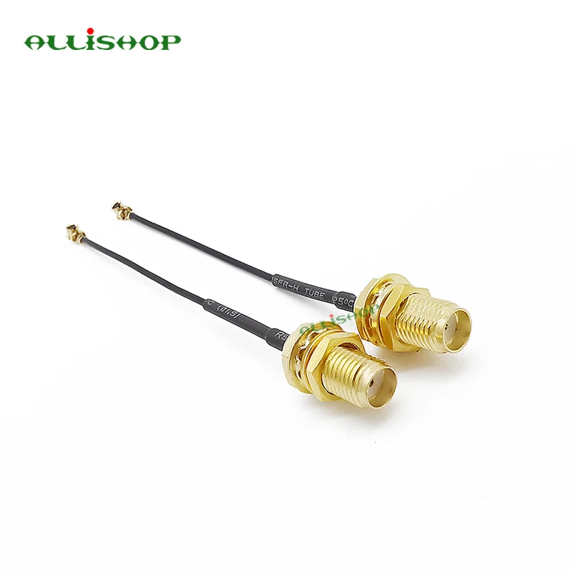 ALLISHOP 10pcs Pigtail Cable Antenna extension GSM GPS Coaxial IPX IPEX UFL to SMA female jack 1.13 cable router WiFi 15CM