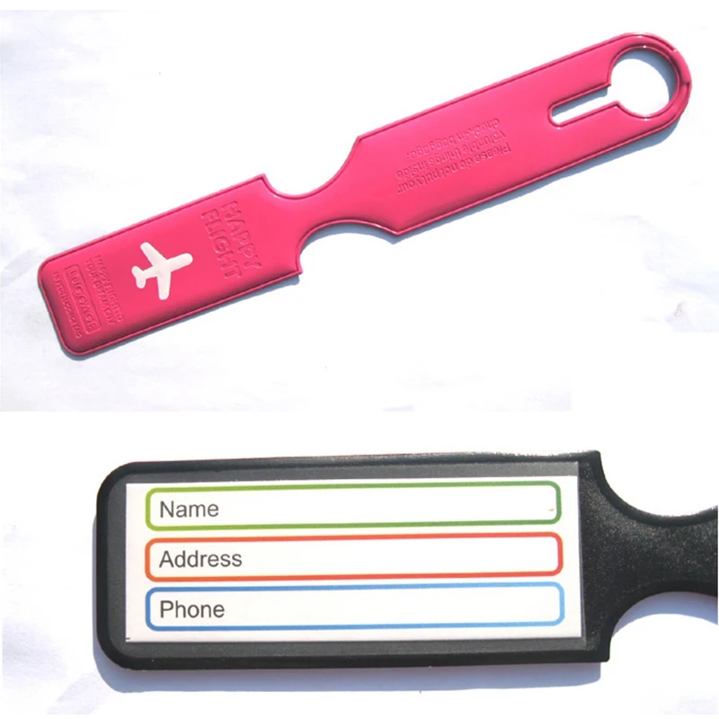 Creative Travel Accessories Luggage Tag cover PU Leather Suitcase ID Address Holder Baggage Boarding Tags Portable Label