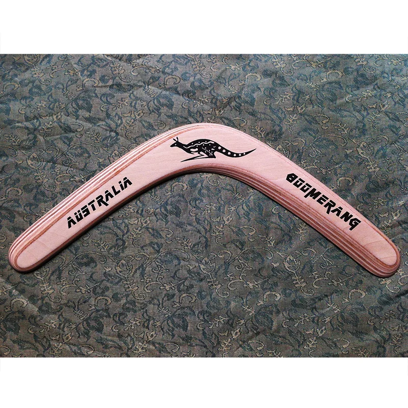 Viaggio aereo 36*15cm fatto a mano in legno vero e proprio piattino Boomerang lancio e cattura disco volante giocattoli da gioco all\'aperto possono