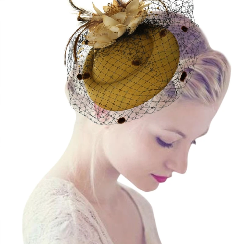 Fascinators Hair Clip Headband Pillbox Hat Bowler Feather Veil Wedding Party New