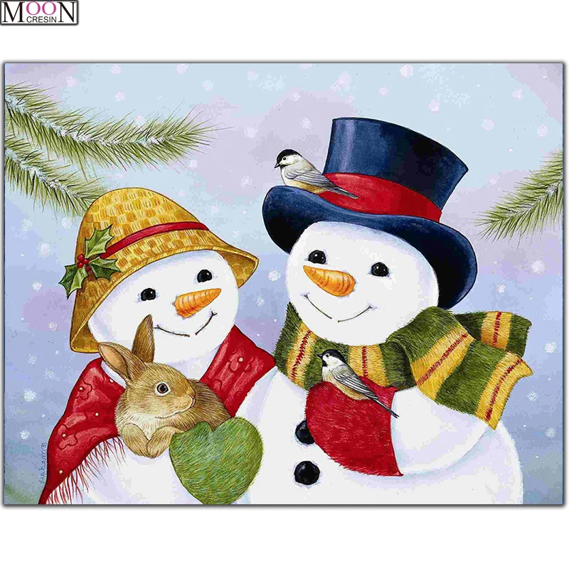 

DIY Diamond Painting Cross Snowman Love Rabbit Diamond Embroidery Square Drill Diamond Mosaic Decoration Rhinestones Cartoon Kit