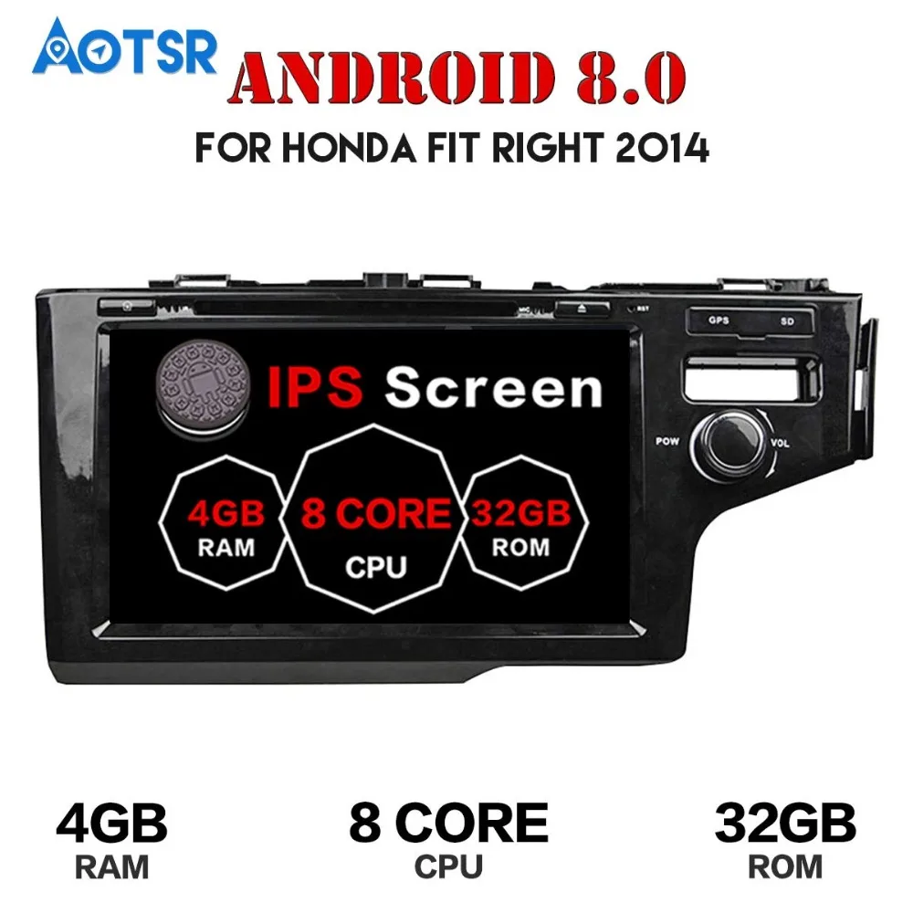 

9" Android 8.0 7.1 Car GPS Radio Player 4G+32G for Honda Fit Jazz 2014 201 Car Stereo Multimedia Bluetooth DVD player IPS Screen