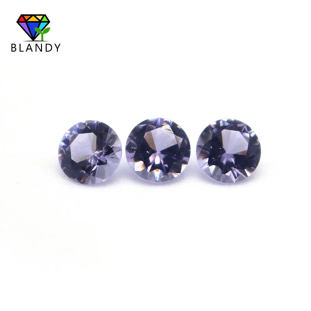 

New Hot 5A 0.8-3.0mm Round Shape Cut Violet Nano Stone Synthetic Gems For DIY Jewelry 1000pcs/lot