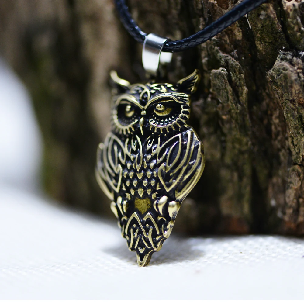 LANGHONG 1pcs Norse Cletics Owl Necklace for men and Girls Amulet Necklace Talisman