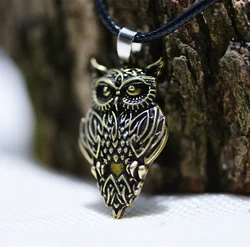 LANGHONG 1pcs Norse Cletics Owl Necklace for men and Girls Amulet Necklace Talisman