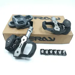 Ultralight Road Bicycle Pedals PA+ Carbon Fiber Self Locking Pedal With Cleat Set Compatible KEO Pedal