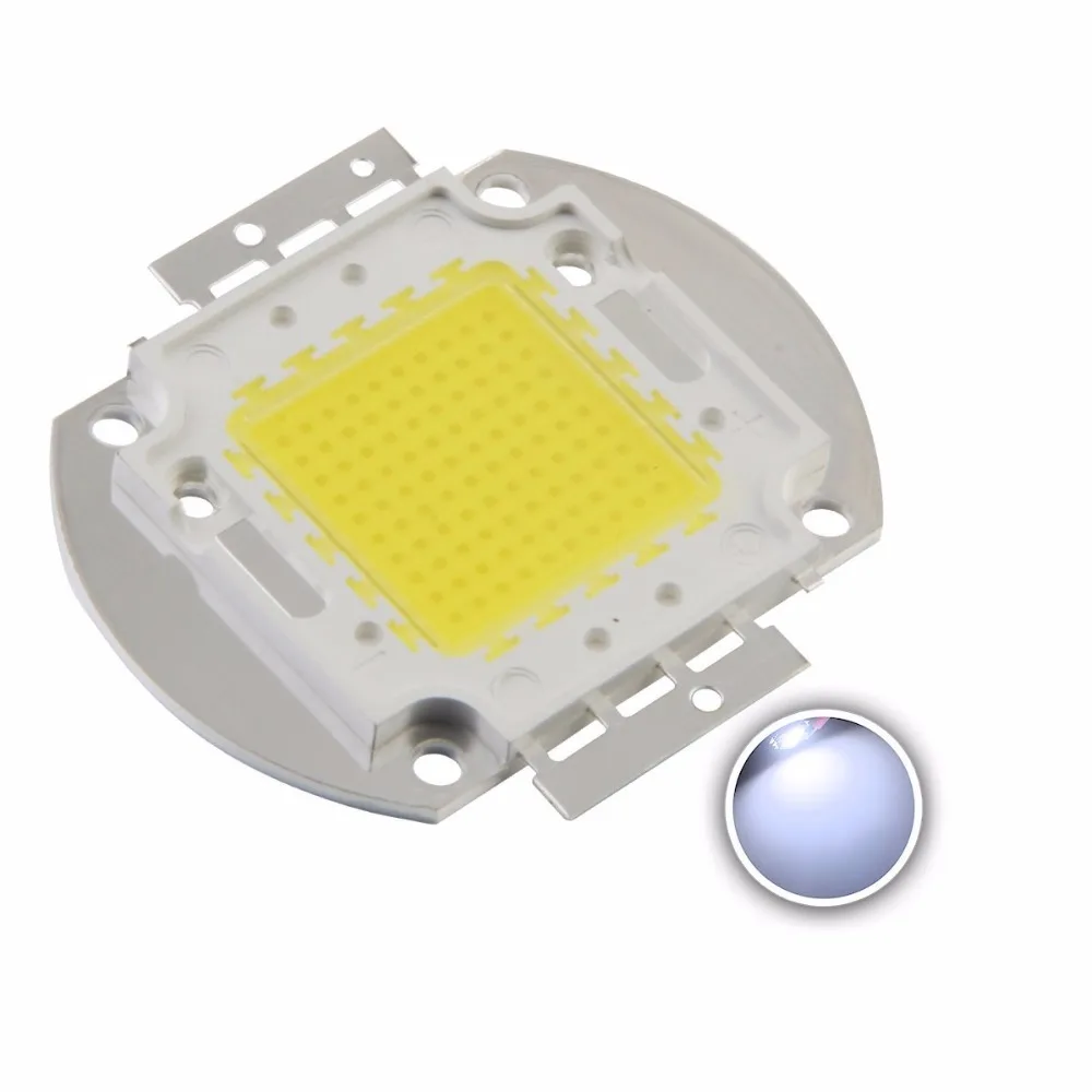 Luz LED blanca de alta potencia de 100W, 100 vatios, 6000K + enfriador del disipador de calor + controlador LED de 100W