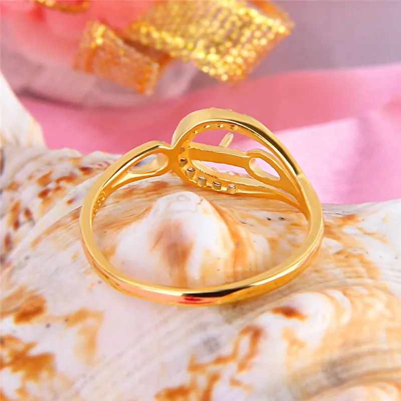 CLUCI Silver 925 Zircon Gold Pearl Ring Mounting Jewelry for Women Engagement 925 Sterling Silver Geometric Rings SR1005SB