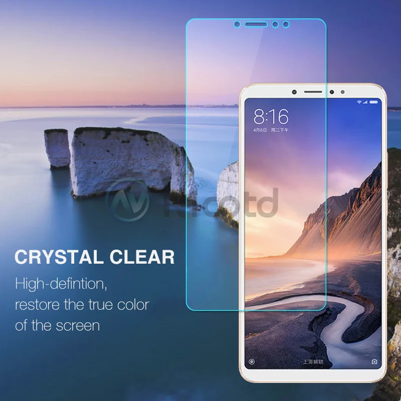 Nicotd Tempered Glass For Xiaomi Mi MAX 3 Screen Protector 9H 2.5D Phone On Protective Glass For Xiaomi Mi MAX 2 1 mimax film