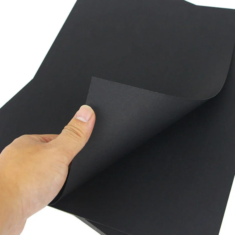 Double Sided A3 A4 8K Black Cardboard Handmade Art Design Cardboard 180gsm 200gsm 250gsm DIY Craft Papers