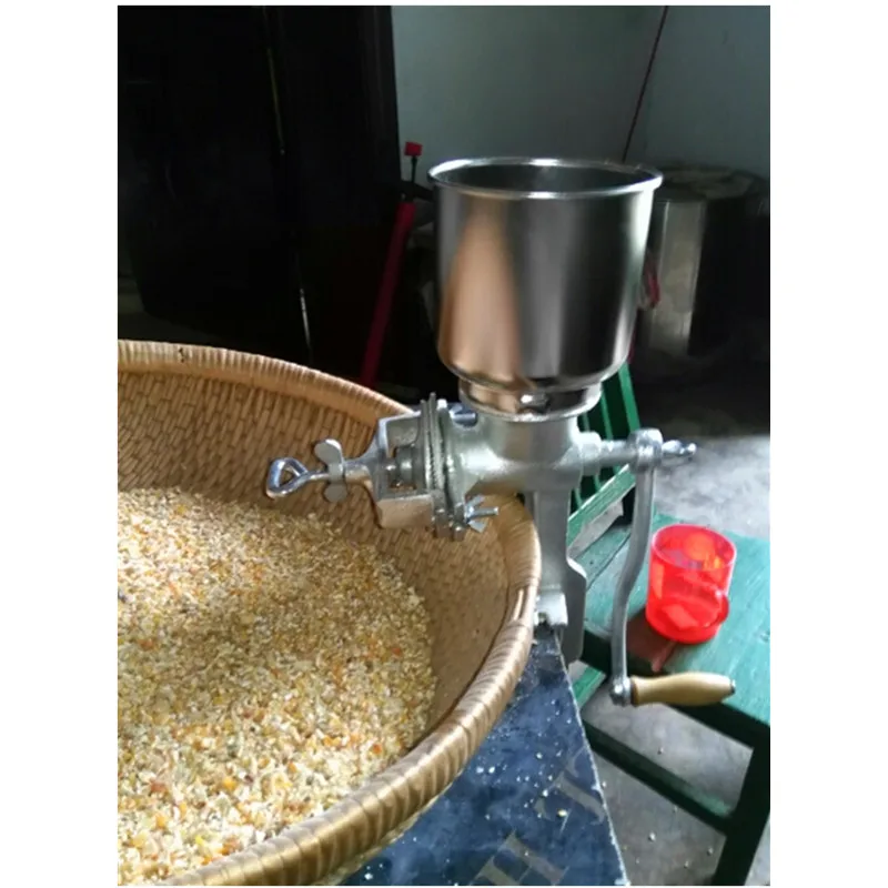 Hand operate corn maize flour mill grinder rice milling machine