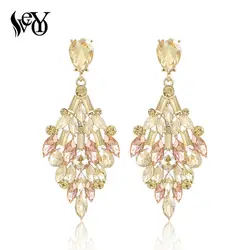 VEYO Vintage Luxury Crystal Drop Earrings For Women Bridal Wedding Dress Earrings New