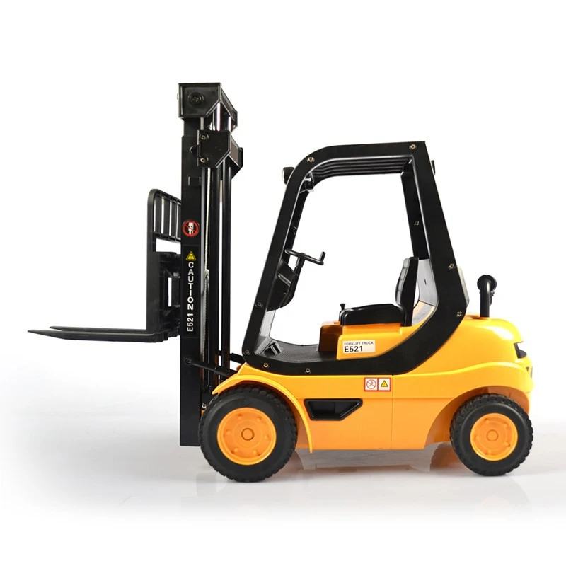 Big 1/8 Double E E521  Rc Forklift Truck Remote Control Car Caterpillar Construction Vehicle Model Electric Cargo Toy for Boy