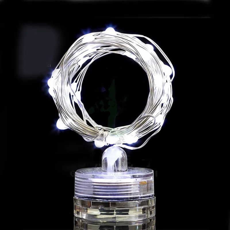 10pcs Diving LED Light String Button Battery Box Copper Wire Lamp Rain Proof Water Christmas Prop Birthday Wedding Decoration
