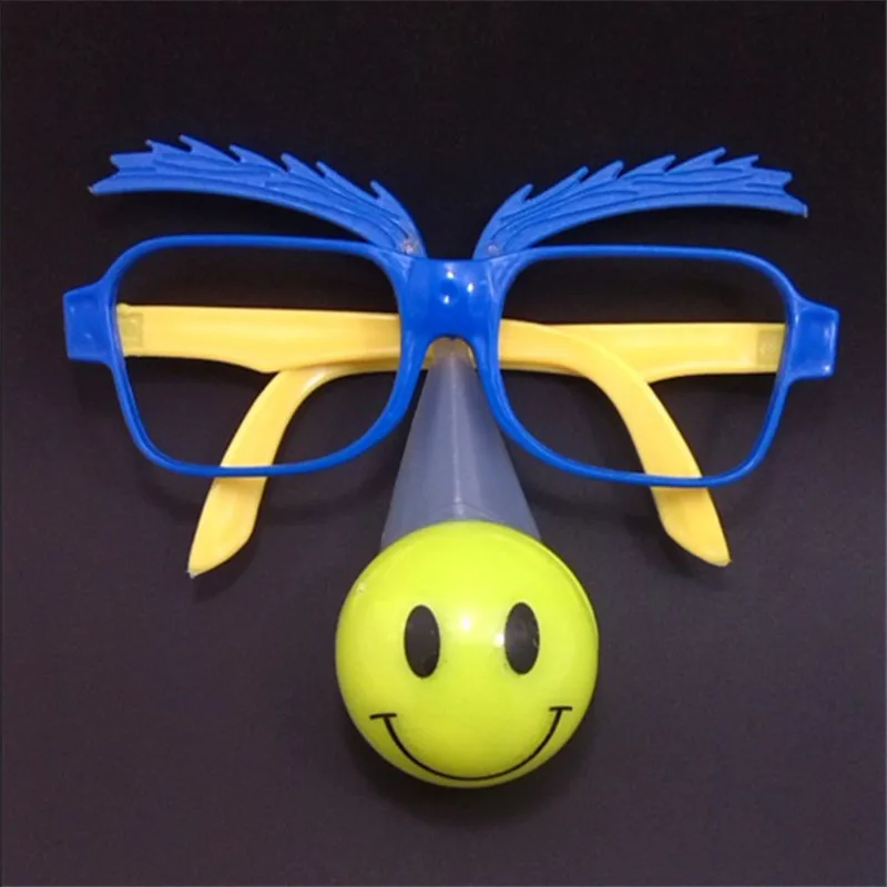 10pcs/lot Fashion Plastic Led Assorted Colors Adult Large Clown Glasses Lovely Safety Fancy Dress Accessory Free Delivery