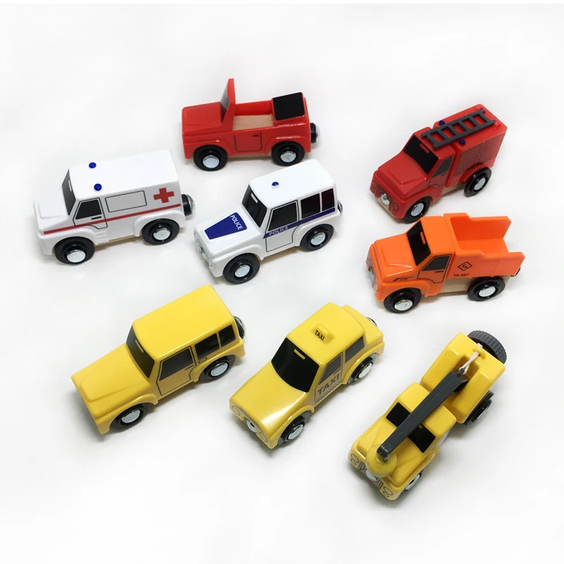 8pcs/Set Boutique Car Compatible With The Wood Track Track Can Be Driven On The Track Of The Car Children's Toys