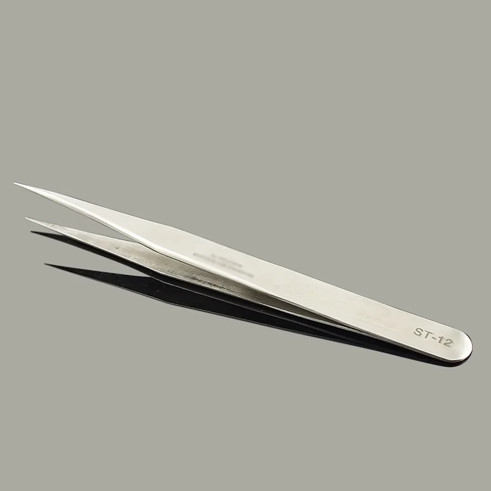 WREOW Precision แหนบสแตนเลส Watchmaker Eyebrow Hyper fine Tweezer Anti Static Pick - up High Precision Repair เครื่องมือ
